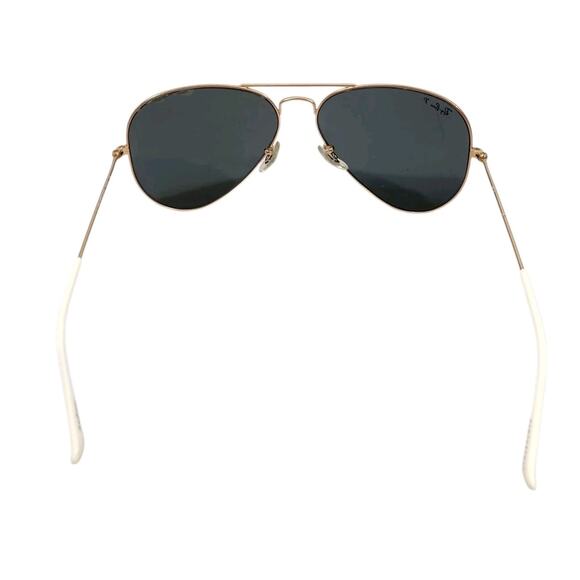 RAY-BAN SUNGLASSES AVIATOR POLARIZED LARGE METAL GOLD FRAMES UNISEX READ - Picture 4 of 10